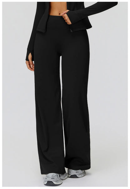 Yoga Pants High Waist Flare Leggings Women Gym Fitness Flared Trousers Breathable Wide Leg Pants Female Workout Dance Trousers