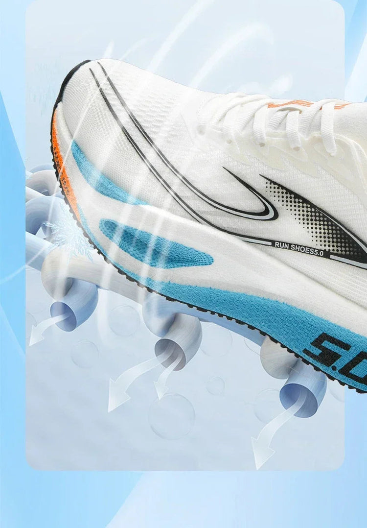 Unisex 2025 Full Carbon Plate Running Shoes Professional Marathon Racing Lightweight Bounce Cushion Breathable Sports Sneakers PlatiNum
