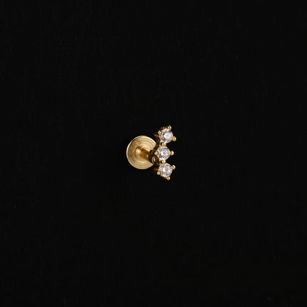 AIDE Heart Round Ball Flat Helix Piercing Earring 925 Sterling Silver Ear Studs Geometric Zircon Exquisite Trinket Studs Aretes PlatiNum