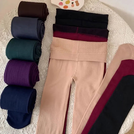Women New Large Size Pantyhose with Extra Thick Fleece and One-piece Leggings Colored Tight Fitting Pantyhose PlatiNum
