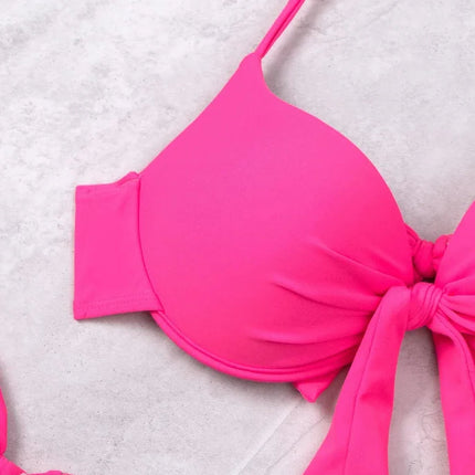 Sexy Push Up Bikini 2024 Costume da bagno donna Due pezzi Costumi da bagno Perizoma femminile Bikini Set Nuoto per costumi da bagno Biquini brasiliano platinumshop