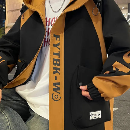 Fashion 2026 Spring Autumn Men's Casual Hooded Jackets Youth High Quality Streetwear Loose Coat Outdoor Windbreaker Top Clothing