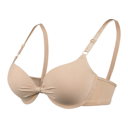 FallSweet Thick Cotton Lift Up Bra for Women Small Chest Lingerie Seamless Underwire Bralette Anti-Sagging Brassiere 32-38AB