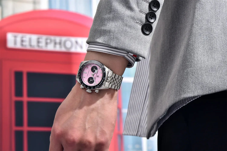 PAGANI DESIGN 2026 Nuovo BB Flamingo Orologio Cronografo Sportivo di Lusso al Quarzo da Uomo con Vetro Zaffiro AR, Impermeabile 100M, Orologio da Polso alla Moda con Cinturino in Acciaio Inossidabile per Uomo, Magazzino Local