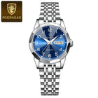 POEDAGAR elegante orologio da polso da donna al quarzo impermeabile luminoso data settimana orologio da donna orologi da donna casual in acciaio inossidabile reloj platinumshop
