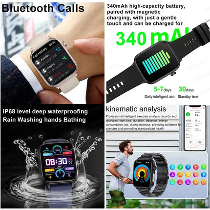 Nuovo 2025 Smartwatch per XIAOM1 con ECG+PPG, Monitoraggio Grasso Sanguigno e Acido Urico, Frequenza Cardiaca, Pressione Sanguigna, Chiamate Bluetooth per Uomini e Donne platinumshop