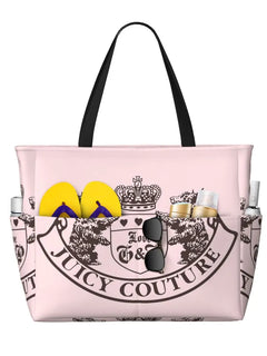 Y2k Juicy Couture Crest Beach Tote Bag Sport Palestra Yoga Borsone Borsa tote grande Borsa da viaggio da donna Borsa fitness
