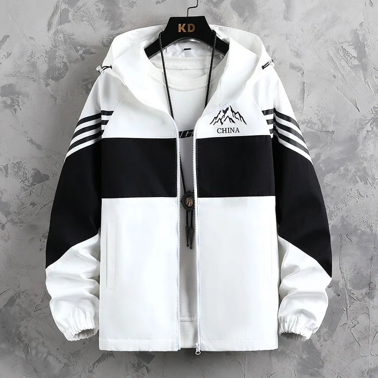 Thickened Fleece Lined Men's Casual Jacket Coat Autumn Winter Outerwear Fashionable Youth Style Zipper Closure Short Length