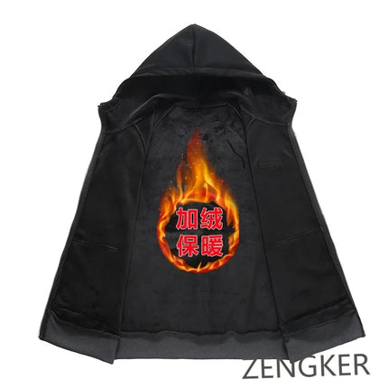 Big size thick hoodie set for men autumn winter casual plus size cardigan jacket hooded two-piece set 170kg 11xl suits for men