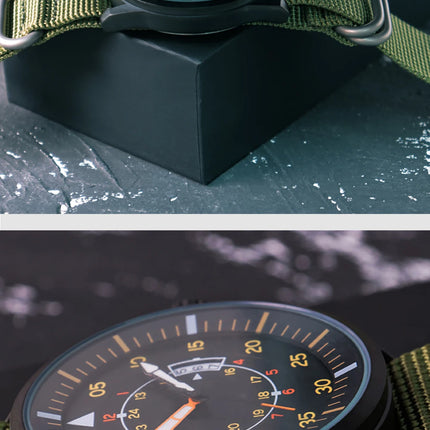 ADDIESDIVE 44mm Men's Fashion Quartz Watch 50m Waterproof Luminous Watch Large Dial High Quality Nylon Strap Men's Analog Watch