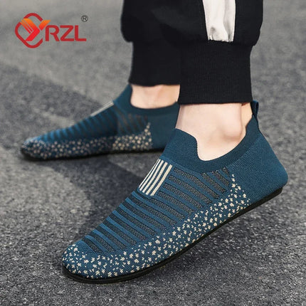 YRZL Mocassini in rete Mocassini da guida da uomo Appartamenti di alta qualità Scarpe da passeggio maschili Mocassini casual in mesh traspirante Scarpe estive da uomo