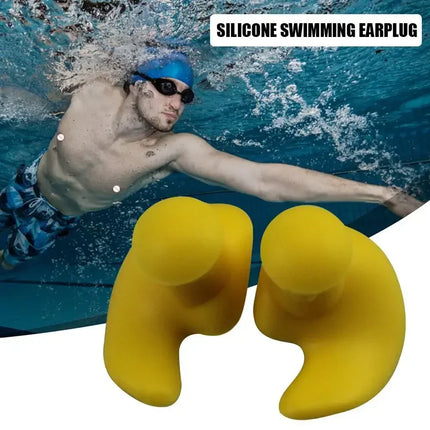 1 paio di tappi per le orecchie morbidi impermeabili Tappi per le orecchie portatili in silicone Accessori per il nuoto Tappi per le orecchie durevoli Texture delicata classica