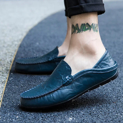 Scarpe da Uomo Casual in Pelle, Mocassini di Design, Slip-on, Scarpe da Barca di Alta Qualità, Chaussure Homme