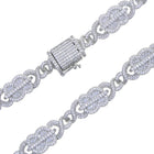 Set Gioielli Hip Hop da Uomo/Ragazzo Iced Out Bling 2026 Nuovo Design: Collana e Bracciale con Catena Cuban Link a Moneta Infinita/Dollaro platinumshop