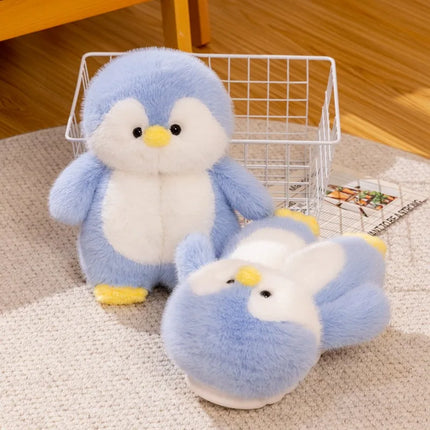 Cute Penguin Plush Slippers，Winter Warm Full-Coverage Home Slippers，Cartoon Animal-Themed, Non-Slip, Thick-Soled Women's Indoor