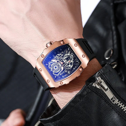 1/2PCS Casual cinturino in silicone orologi sportivi da uomo di lusso quadrante grande orologio al quarzo da uomo Reloj Hombre (senza scatola) platinumshop
