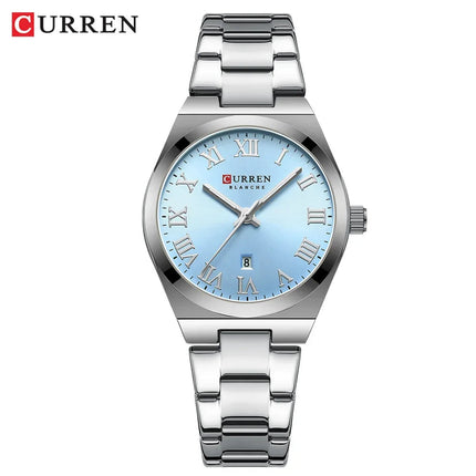 CURREN Orologio da donna, Orologi da donna, Orologi da donna, Abito alla moda impermeabile Bracciale in acciaio inossidabile Orologi analogici Data platinumshop