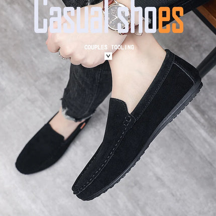 Scarpe Slip-On Artigianali in Vera Pelle per Uomo - Mocassini Casual Formali Traspiranti e Comodi con Suola in Gomma