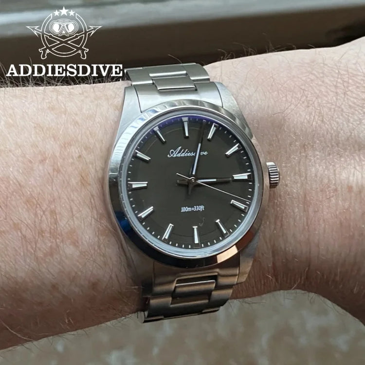 ADDIESDIVE AD2066 Men's Luxury Watch VH31 10Bar Waterproof BGW9 Super Luminous 316L Stainless Steel Reloj Hombre Quartz Watches