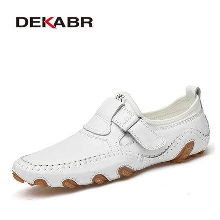 DEKABR Mocassini alla moda Scarpe da uomo in vera pelle Morbide e comode Mocassini slip-on Scarpe casual da uomo fatte a mano Drive Walk Lusso per il tempo libero