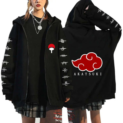 Naruto Printed Zipper Hoodie for Men and Women Casual Hoodie, Organized Top Jacket, Outerwear