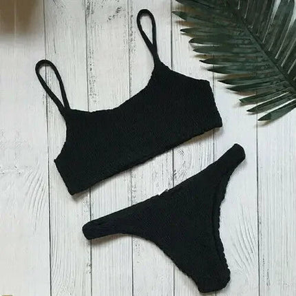 Nuova vendita calda donne sexy reggiseno imbottito push-up bikini set costume da bagno a pieghe costumi da bagno nuoto costume da bagno da spiaggia bikini set PlatiNum