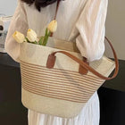 Borsa a Spalla Grande Capacità da Donna, Borsa a Mano Estiva in Paglia Intrecciata, Borsa da Spiaggia di Lusso Firmata, Shopper Bali