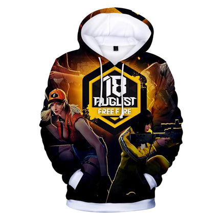 Cartoon Novelty Cute New Game FREE FIRE 3D print Hoodies Sweatshirts Men/Women Sweatshirt Fashion Casual Long Sleeve Pullovers