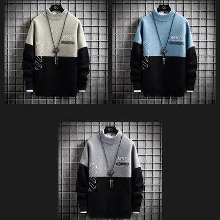 Fashion Sweater For Men Pullovers Men's Clothing Knit Men's Sweat-shirt Autumn Casual Hombre Warm Solid Spring Male Streetwear