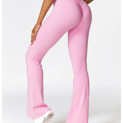 High Waist Flare Leggings Yoga Pants Women Wide Leg Pants Women Gym Workout Fitness Sports Flared Pants Latin Dance Trousers PlatiNum