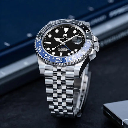 Orologio Meccanico di Lusso da Uomo PAGANI DESIGN 2026 con Ghiera Pepsi Cola da 40MM, Cinturino Jubilee in Acciaio Inossidabile, Impermeabile, Automatico, Regalo per Uomo