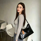 Borsa in pelle morbida, borsa a tracolla da donna, borsa di alta qualità, borsa da lavoro.