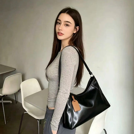 Borsa in pelle morbida, borsa a tracolla da donna, borsa di alta qualità, borsa da lavoro.
