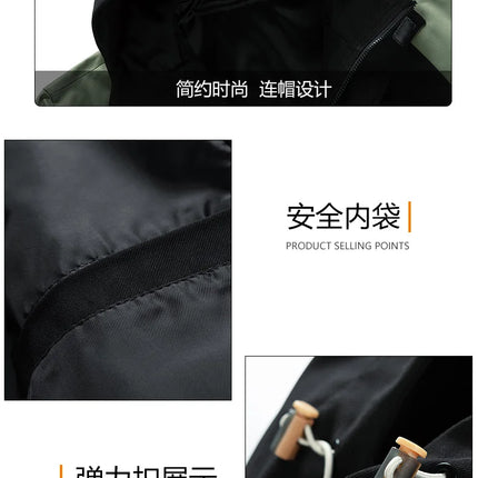Jacket Mens Spring Autumn New Men Jacket Printing Hooded Jackets Casual Coat Men's Business Coats Size L-4XL 5XL 6XL 7XL 8XL