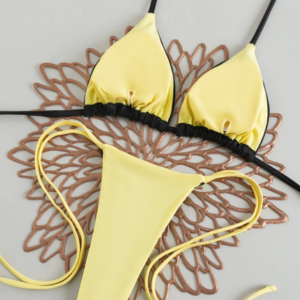 Women's Sexy Micro Bikini 2026, Push-Up Swimsuit, Printed Bikini Set, Thong, Female Beachwear