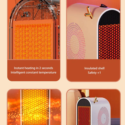 Electric Heater Winter Warmer Household Desktop Heater Fan Adjustable Thermostat Room Heater Home Appliance Heating Stove