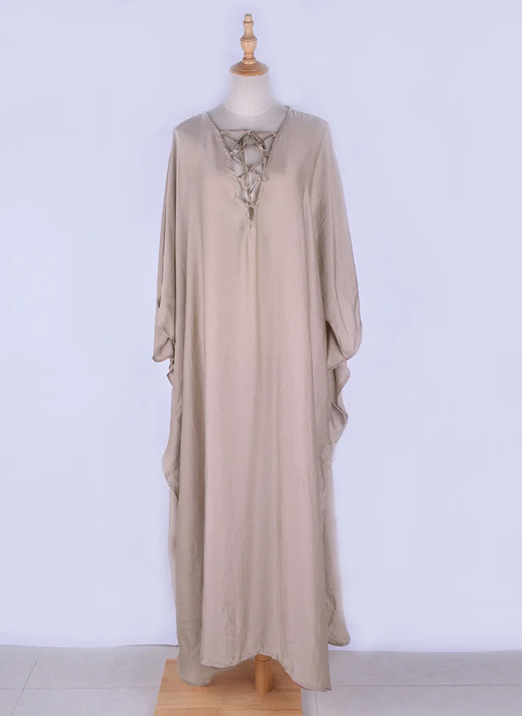 Donna caftano turco leggero lungo copricostume caftano abbigliamento da spiaggia Maxi vestito platinumshop