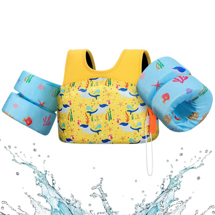 Children's Life Jacket Children's Swimming Arm Floating Whistle Life Vest Baby Swimsuit Safety Foam Pool Accessories for Kayak