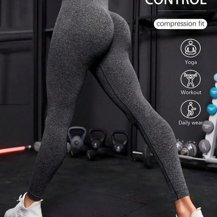 Seamless letter peach yoga pants, hip lifting yoga clothes, tight fitting high waisted sports and fitness pants for women PlatiNum