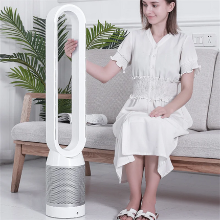 Ventilatore senza lama per circolazione di purificazione dell'aria 220V Ventilatore elettrico da pavimento per dormitorio ultra silenzioso Ventilatore a torre Ventilatore senza lama Ventilatore per stanza