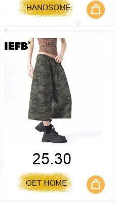IEFB Niche Pantaloncini in denim da uomo con schizzi di vernice, casual, a gamba larga, alla moda, vestibilità ampia, lunghezza al ginocchio, 9X3271