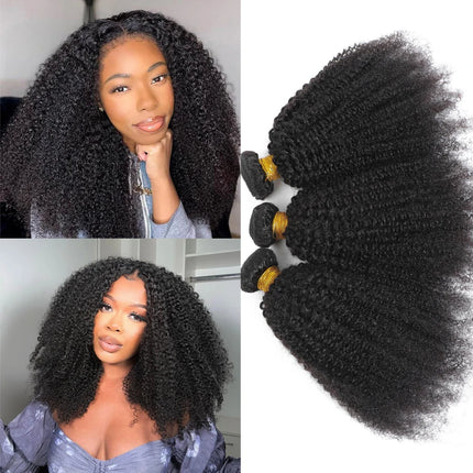 10-24inch Afro Kinky Curly Human Hair Bundle Deal Brazilian Afro Deep Jerry Curly Raw Virgin Human Hair Weave Hair Extension