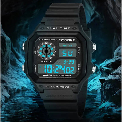 SYNOKE Military Digital Watches Men Sports cronografo luminoso impermeabile maschile orologi da polso elettronici Relogio Masculino platinumshop