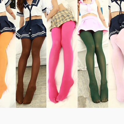 Primavera Autunno Collant Colorato Collant da Donna Sexy Collant Lolita Colori Caramelle Calze Moda Lingerie Gotica Collant