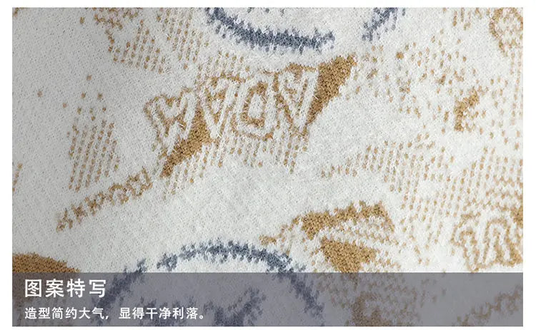 Autumn Winter Graffiti Men's New Sweater 2025 High Quality Men's Brand Hoodie Warm Knitted Tops High Street Trendy Bottom Shirt