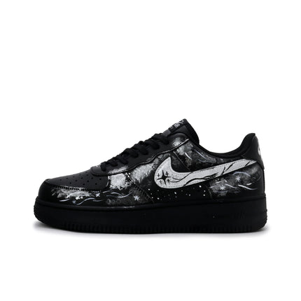 Nike Air Force 1 Night Legend Black Pu Low top Skateboard Shoes Unisex Absolute Black