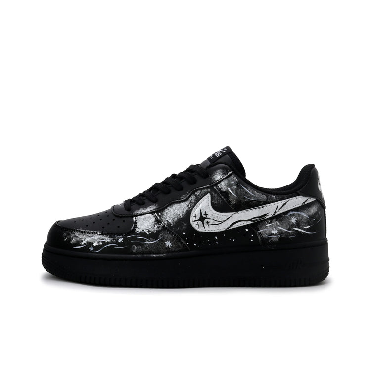 Nike Air Force 1 Night Legend Black Pu Low top Skateboard Shoes Unisex Absolute Black