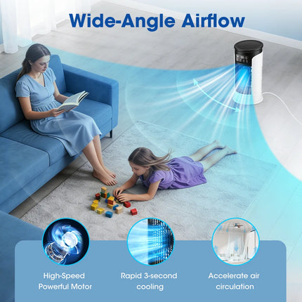 Mini Condizionatore d'Aria Portatile USB, Ventilatore Raffreddante ad Acqua per Casa e Ufficio - Raffreddatore d'Aria Compatto