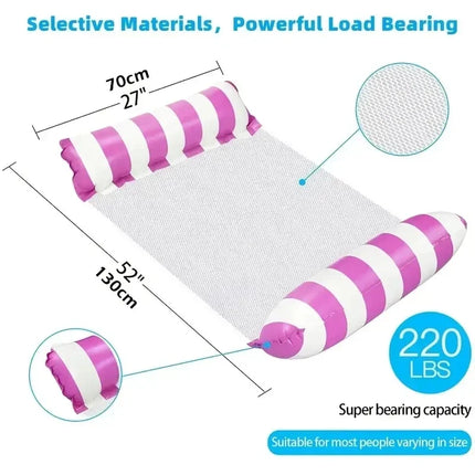 1PC gonfiabile galleggiante amaca galleggianti per adulti perfetto per il lettino a bordo piscina questa estate giochi d'acqua accessori sport acquatici