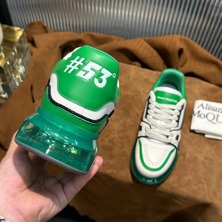 Handcrafted Leather Casual Sneakers Man Platform Trainers Unisex Originality Flat Loafers Men's Footwear